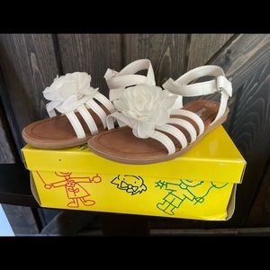 NEW SmartFit Youth Girls Sandal Shoes Size 12 White FREE SHIPPING